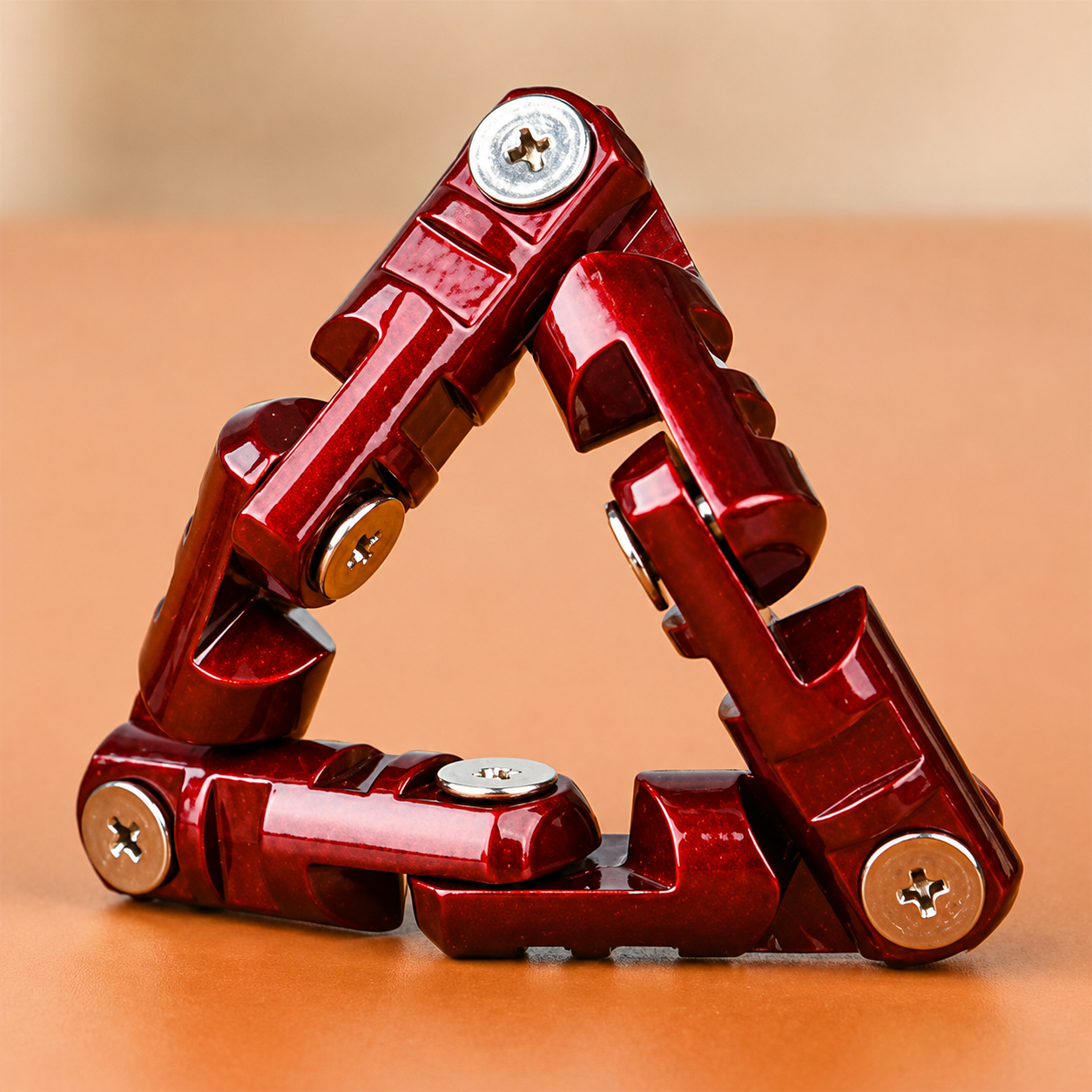Triangle Metal Fidget Spinner – Roller Chain Stress Relief Toy
